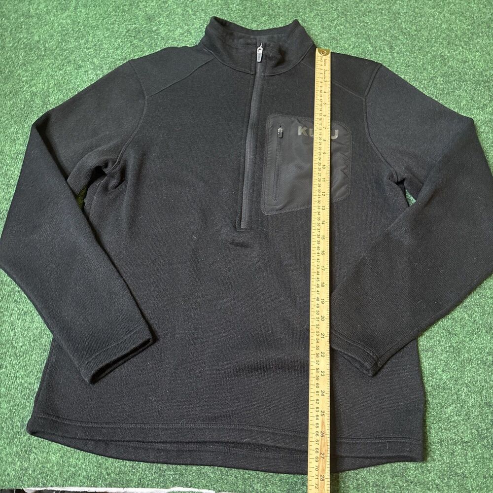 KUIU Fleece Men's 2XL Black Base Camp High Loft Sweater Half Zip Hunting